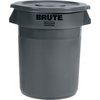 Rubbermaid Commercial Brute 32-Gallon Container Flat Lids, Gray, Plastic RCP263100GYCT